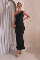Ansel One Shoulder Maxi  | Black - Oh Hello Clothing
