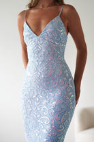 Aster Iridescent Beaded Embellished Gown | Blue | Oh Hello Clothing | S (8)