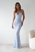 Aster Iridescent Beaded Embellished Gown | Blue | Oh Hello Clothing | S (8)