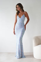 Aster Iridescent Beaded Embellished Gown | Blue | Oh Hello Clothing | S (8)