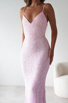 Aster Iridescent Beaded Embellished Gown | Pink | Oh Hello Clothing | S (8)