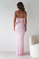 Aster Iridescent Beaded Embellished Gown | Pink | Oh Hello Clothing | S (8)
