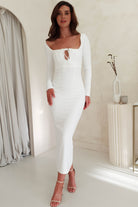 Astoria Bodycon Midi  | White - Oh Hello Clothing