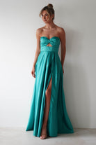 Ava Strapless Maxi  | Green - Oh Hello Clothing