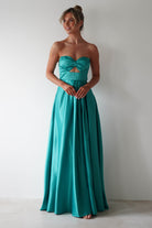Ava Strapless Maxi  | Green - Oh Hello Clothing