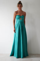 Ava Strapless Maxi  | Green - Oh Hello Clothing