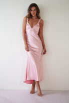 Bethanie Soft Satin Maxi  | Light Pink - Oh Hello Clothing