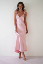 Bethanie Soft Satin Maxi  | Light Pink - Oh Hello Clothing