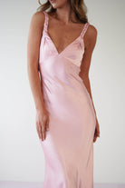 Bethanie Soft Satin Maxi  | Light Pink - Oh Hello Clothing