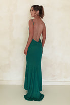 Billie Glitter Bodycon Gown | Emerald Green - Oh Hello Clothing