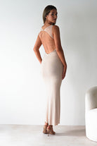 Billini Bodycon Backless Maxi Dress | Nude | Oh Hello Clothing | S (8)