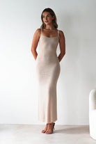 Billini Bodycon Backless Maxi Dress | Nude | Oh Hello Clothing | S (8)
