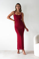 Billini Bodycon Backless Maxi Dress | Red | Oh Hello Clothing | S (8)