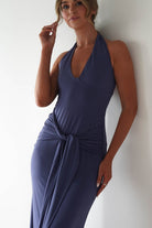 Blair Bodycon Maxi Dress | Blue | Oh Hello Clothing | XS (6)