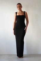 Brooke Square Neck Maxi  | Black - Oh Hello Clothing