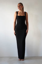 Brooke Square Neck Maxi  | Black - Oh Hello Clothing