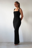 Brooke Square Neck Maxi  | Black - Oh Hello Clothing