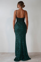 Candyce Sequin Mermaid Gown | Emerald Green - Oh Hello Clothing