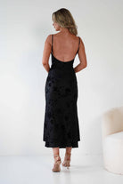 Dahlia Floral Jacquard Maxi Dress | Black | Oh Hello Clothing | XS (6)