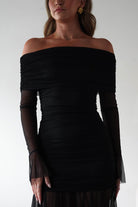 Dalton Mesh Maxi Dress | Black | Oh Hello Clothing | S (8)