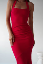 Damaris Textured Midi  | Red - Oh Hello Clothing
