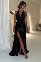 Daniella Halterneck Gown | Black | Oh Hello Clothing | XS (6)