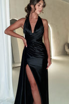 Daniella Halterneck Gown | Black | Oh Hello Clothing | XS (6)