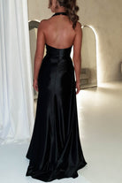 Daniella Halterneck Gown | Black | Oh Hello Clothing | XS (6)