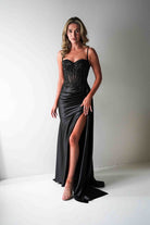 Diva Embellished Corset Gown | Black | Oh Hello Clothing | XS (6)