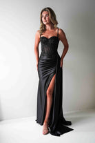 Diva Embellished Corset Gown | Black | Oh Hello Clothing | XS (6)