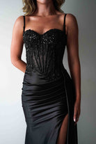 Diva Embellished Corset Gown | Black | Oh Hello Clothing | XS (6)