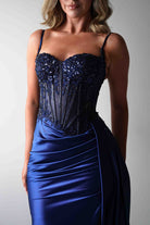 Diva Embellished Corset Gown | Royal Blue | Oh Hello Clothing | XS (6)