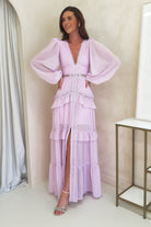F&P On Sale Lorie Long Sleeve Ruffle Gown | Lilac