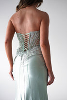 Caspian Embellished Bodycon Gown | Light Green - Oh Hello Clothing
