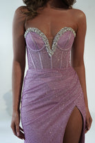 Stephanie Strapless Glitter Gown | Pink - Oh Hello Clothing