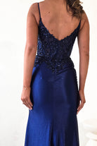 Eternity Glitter Bodycon Gown | Midnight Blue - Oh Hello Clothing