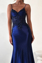Eternity Glitter Bodycon Gown | Midnight Blue - Oh Hello Clothing