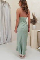 Billie Soft Satin Maxi  | Sage - Oh Hello Clothing