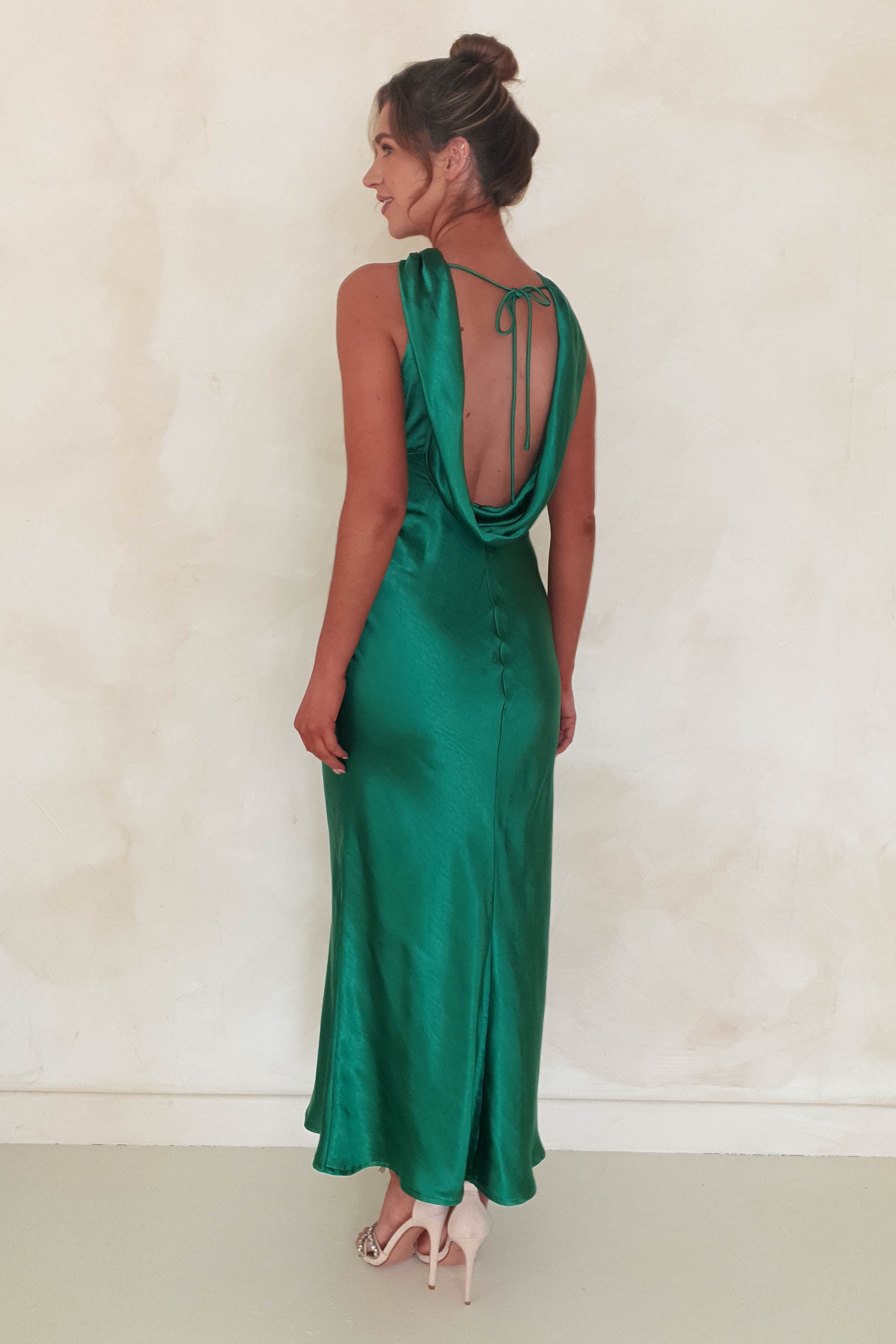 Lauryn Halter Neck Maxi Dress | Emerald Green - Oh Hello Clothing
