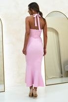 Damaris Textured Midi  | Pink - Oh Hello Clothing