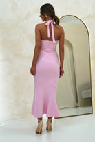 Damaris Textured Midi  | Pink - Oh Hello Clothing