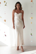 Everleigh Soft Satin Midi  | Champagne - Oh Hello Clothing
