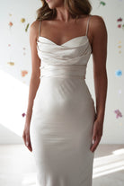 Everleigh Soft Satin Midi  | Champagne - Oh Hello Clothing