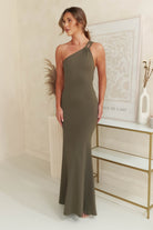 Milana Bodycon Maxi Gown | Olive - Oh Hello Clothing