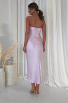Lucia Soft Satin Slip Midi  | Pastel Pink - Oh Hello Clothing