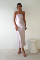 Lucia Soft Satin Slip Midi  | Pastel Pink - Oh Hello Clothing