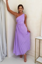 Olsen Pleated Maxi Dress | Lilac | Oh Hello Clothing | XS (6)
