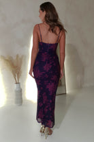 Audrie Bodycon Printed Maxi  | Grape - Oh Hello Clothing