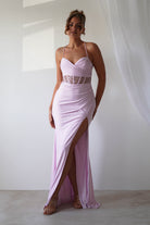 Larna Sequin Bust Bodycon Gown | Light Pink - Oh Hello Clothing