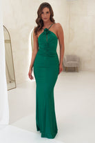 Milano Ruched Bodycon Maxi  | Green - Oh Hello Clothing